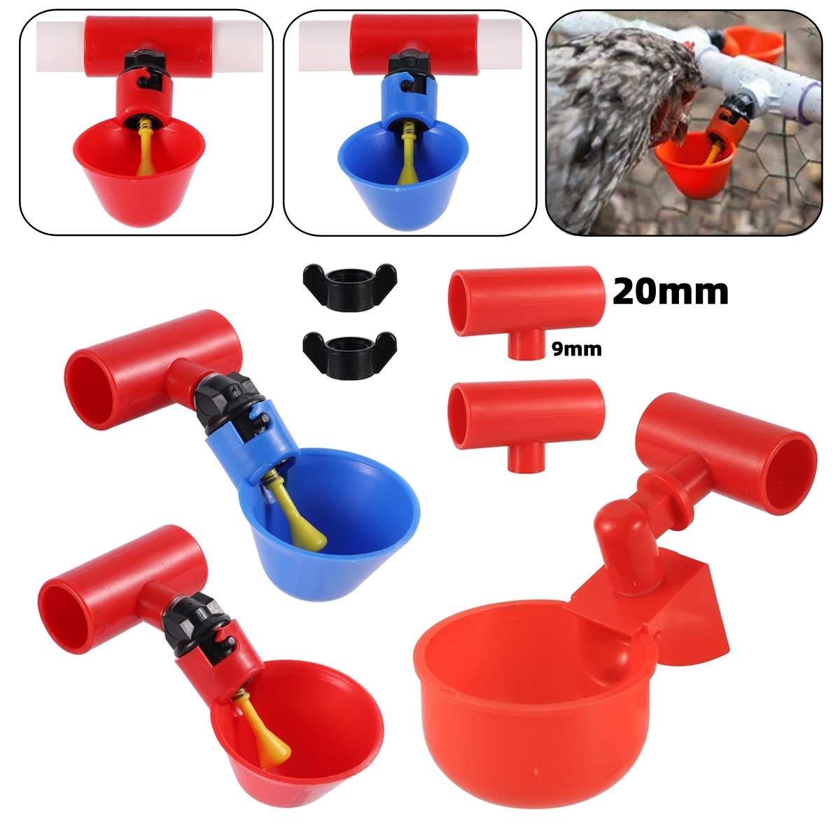 Chicken Nipple Drinker - Bicchiere automatico per pollame con interfaccia