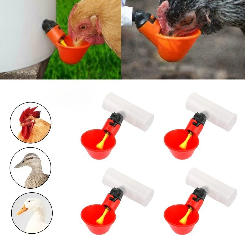 Chicken Nipple Drinker - 4 Pezzi Abbeveratoio Automatico per Polli